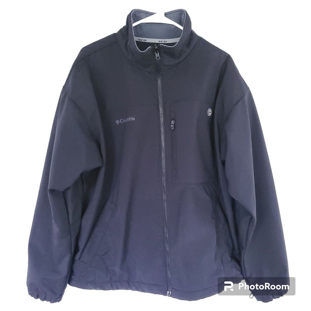 Columbia Interchange Core XCL Softshell Full Zip Black Jacket  Men’s Size XL